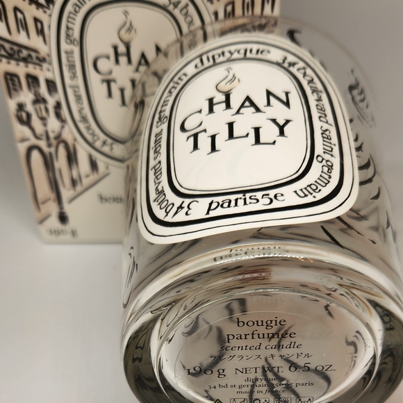 Empty Chantilly Diptyque Cafe Collection candle holder and box - Picture 2 of 2